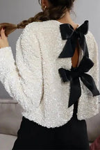 TALLINN – Sequin Bow Top – 9664