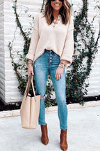 PARIS – V Neck Knit Sweater – 1576