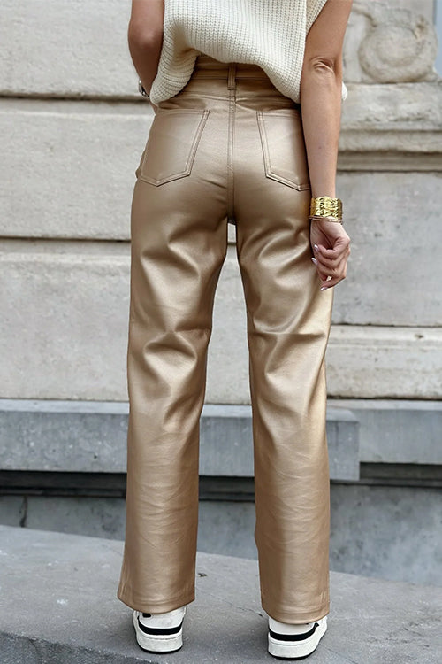 PRAGUE – Faux Leather Pants – 5368