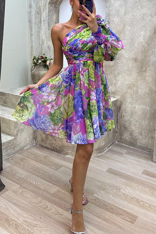 VALLETTA – One Shoulder Floral Dress – 3265