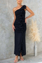 BARCELONA – One Shoulder Maxi Dress – 5526