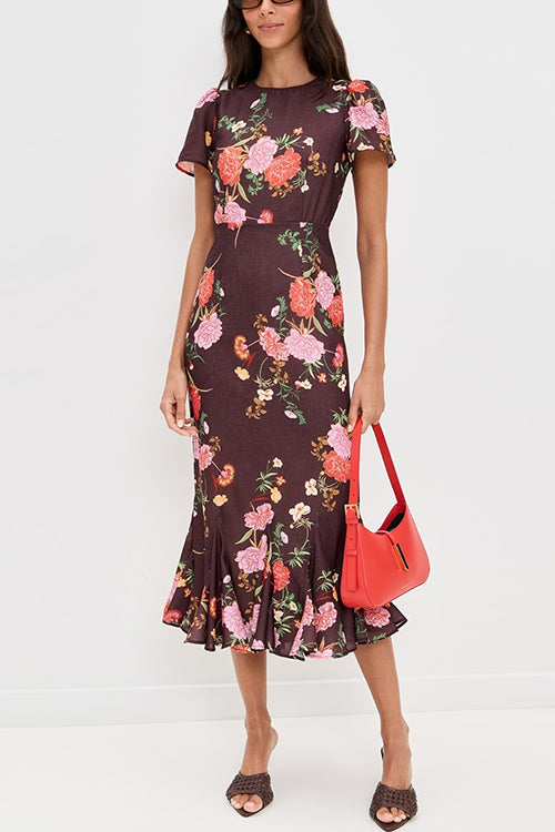 CORFU – Floral Midi Dress – 5456