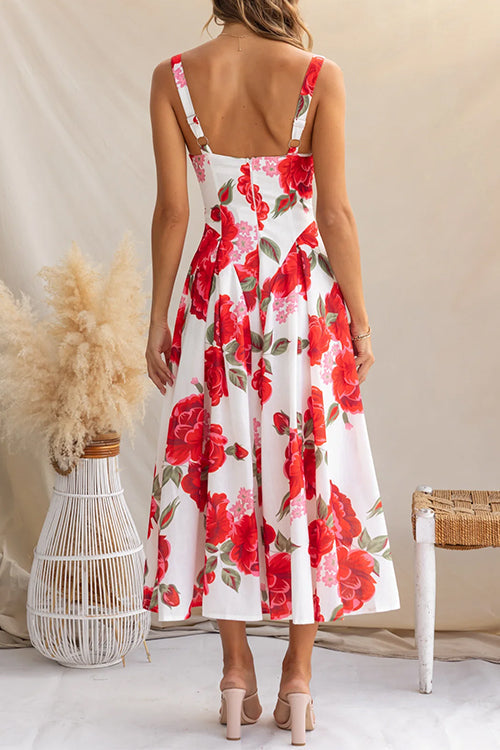 CAPRI – Floral Swing Midi Dress – 9574