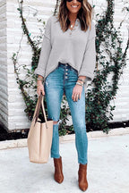 PARIS – V Neck Knit Sweater – 1576