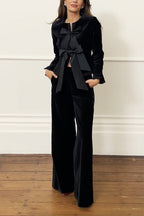 ZURICH – Wide Leg Velvet Trousers – 9405