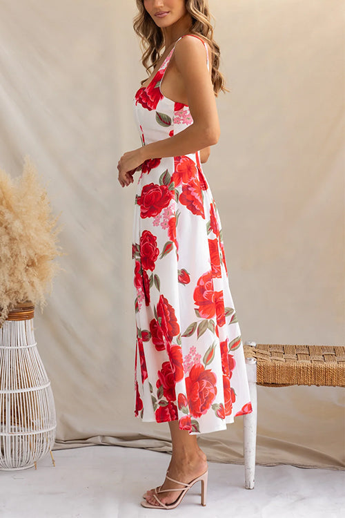 CAPRI – Floral Swing Midi Dress – 9574