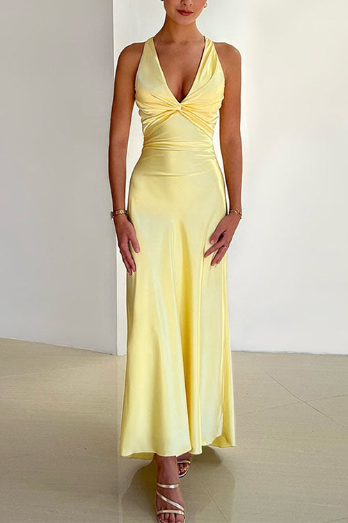 VALENCIA – Satin Maxi Dress – 1567