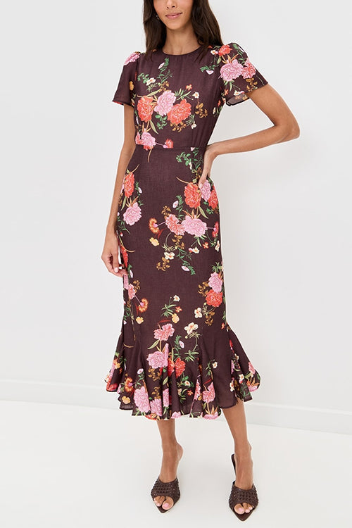 CORFU – Floral Midi Dress – 5456