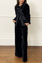 ZURICH – Wide Leg Velvet Trousers – 9405