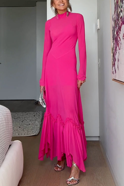 MALAGA – Mockneck Maxi Dress – 1874