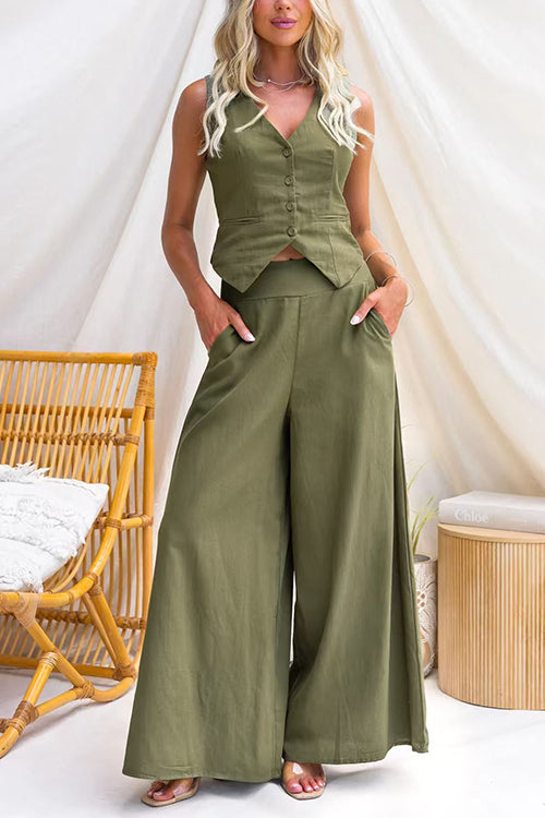 CANNES – Wide Leg Trousers – 9837