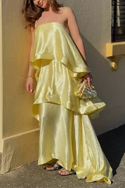 ATHENS – Satin Maxi Dress – 3908