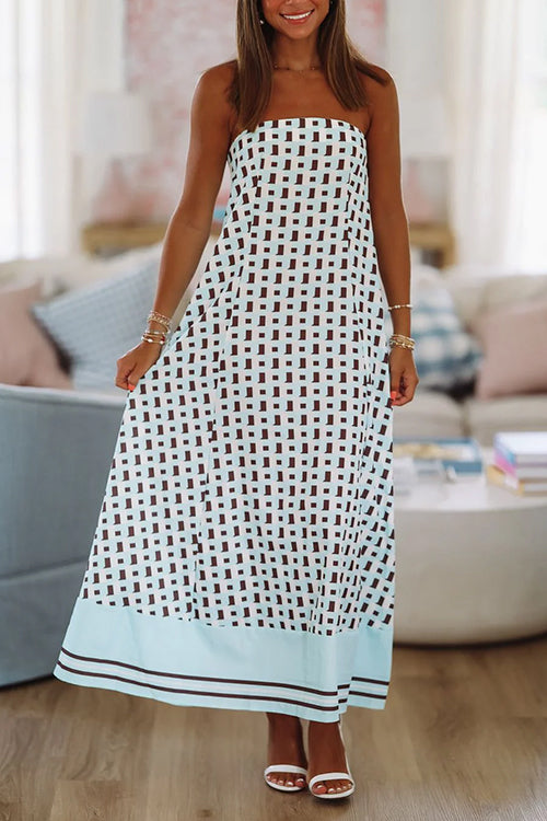 MALAGA – Strapless Maxi Dress – 9487