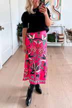 NAPLES – High Rise Midi Skirt – 9826