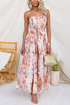 LISBON – Strapless Wide Leg Jumpsuit – 2338