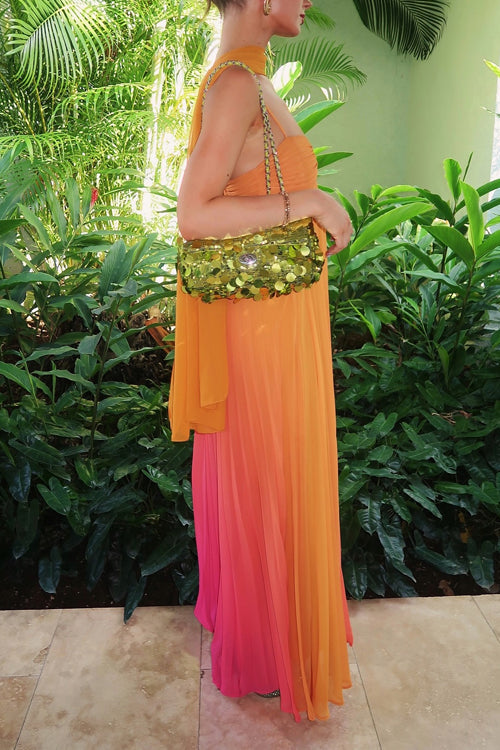 CANNES – Lace-up Maxi Dress – 4031