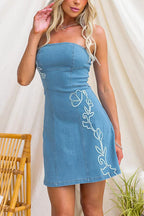 NICE – Strapless Denim Mini – 5467