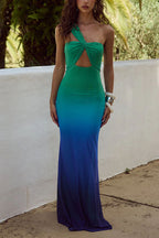 PALERMO – One Shoulder Maxi Dress – 7980