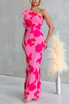 NAPLES – One Shoulder Maxi Dress – 6869