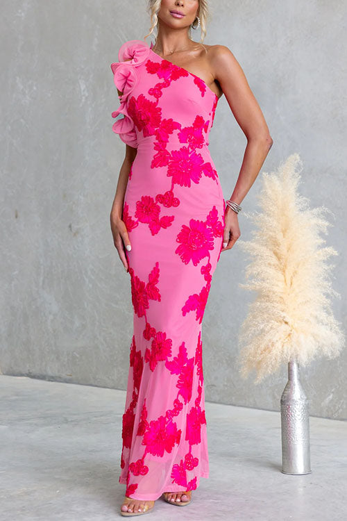 NAPLES – One Shoulder Maxi Dress – 6869