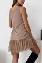 PALMA – Patchwork Ruffle Dress – 8642