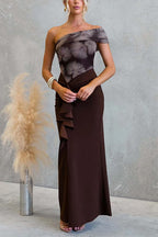 RHODES – Asymmetrical Maxi Dress – 4208