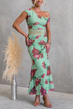 SALERNO – Asymmetrical Maxi Dress – 8261