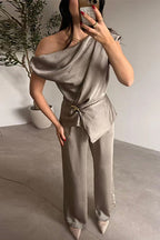 SEVILLE – Satin Two-Piece Set – 1985