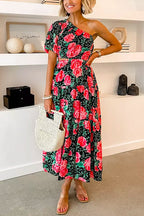 PALERMO – One Shoulder Midi Dress – 1677