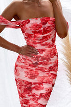 MARSEILLE – Off Shoulder Midi Dress – 3593