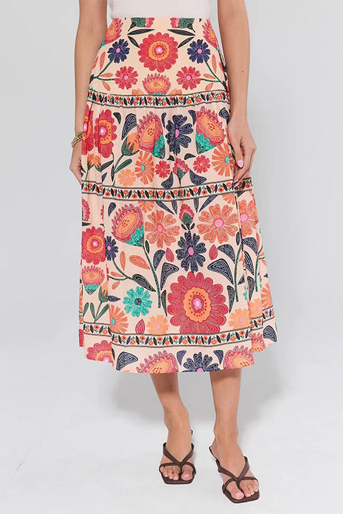 MARSEILLE – High Rise Midi Skirt – 6008