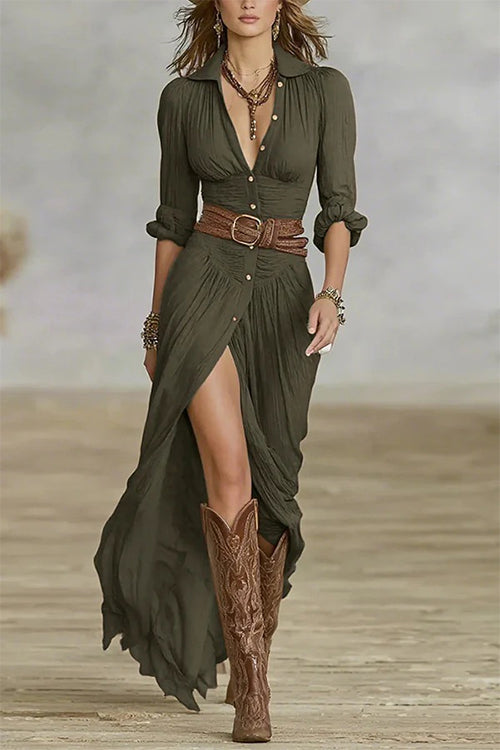 TALLINN – Button-Up Maxi Dress – 3646