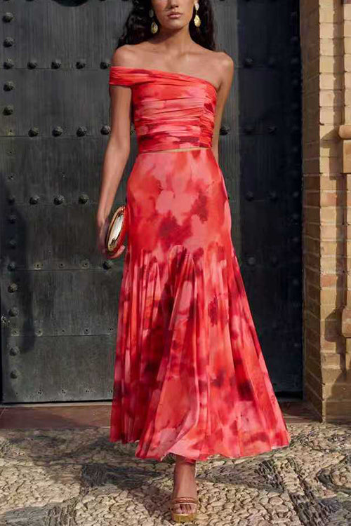 POSITANO – Off Shoulder Crop Set – 6634