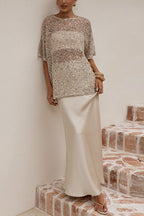 FORMENTERA – Crochet Sequin Top – 7243