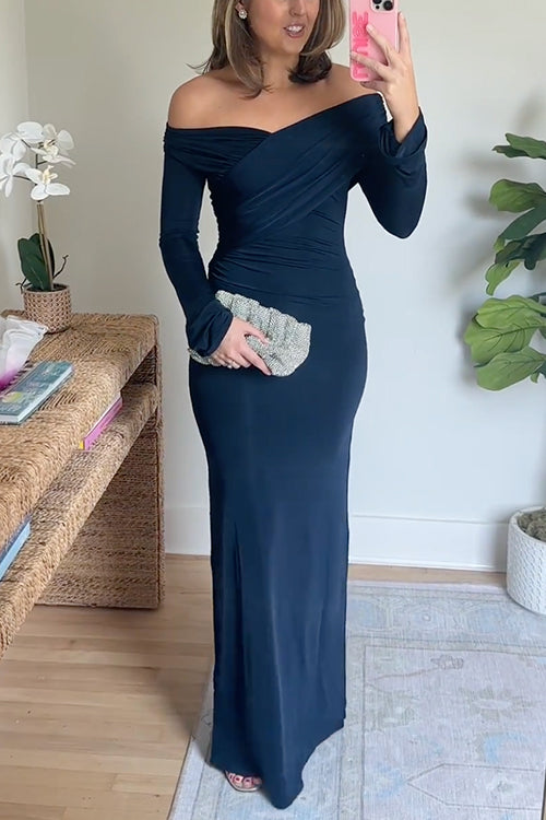 AMSTERDAM – Off Shoulder Maxi Dress – 2433