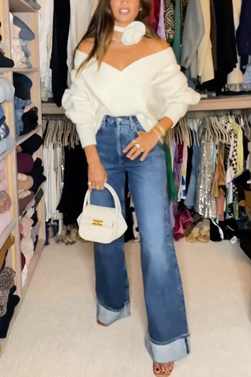 BUDAPEST – V Neck Knit Sweater – 8411