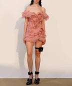 FLORENCE – Off-Shoulder Mini Dress – 8232