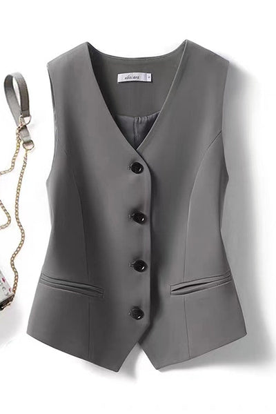 HAMBURG – Button Up Blazer Vest – 5008