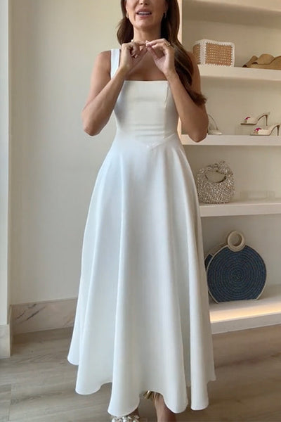 MILAN – Square Neck Maxi Dress – 5843