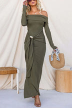 MADRID – Off Shoulder Maxi Dress – 5236