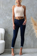 LISBON – Ribbed Crop Cami – 8745