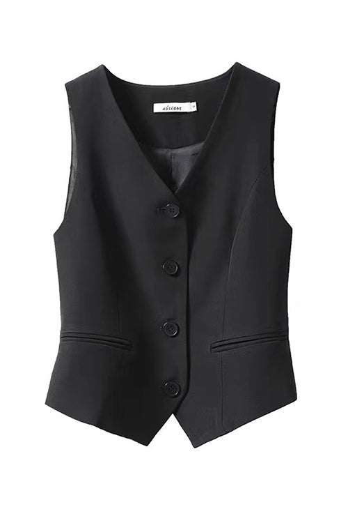 HAMBURG – Button Up Blazer Vest – 5008