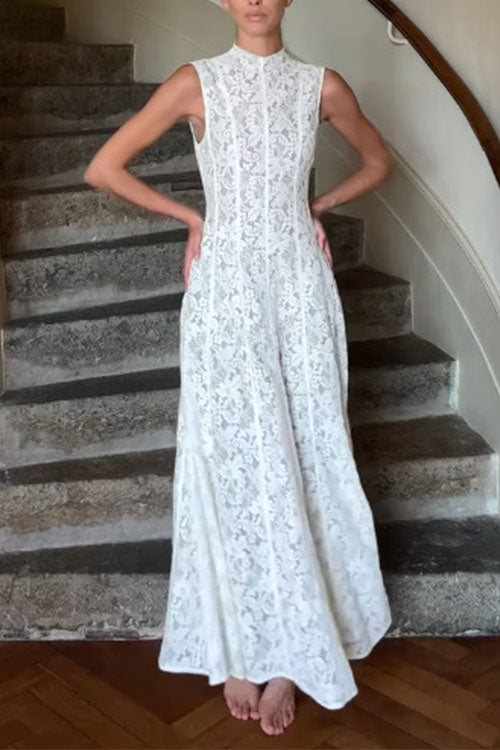 IBIZA – Sleeveless Lace Maxi Dress – 5825