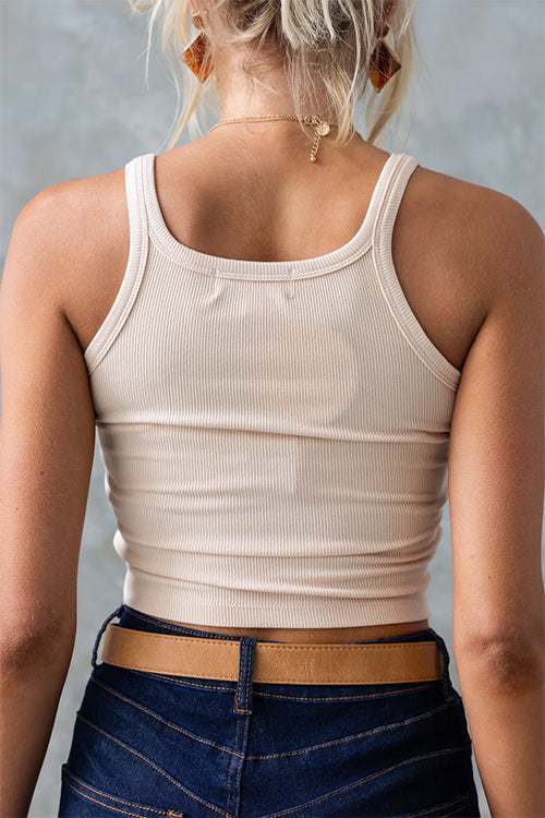 LISBON – Ribbed Crop Cami – 8745