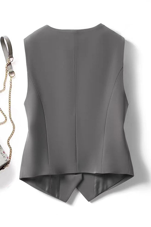 HAMBURG – Button Up Blazer Vest – 5008