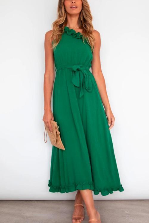 MYKONOS – One Shoulder Swing Dress – 5163