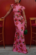 SALERNO – Cheongsam Maxi Dress – 9588