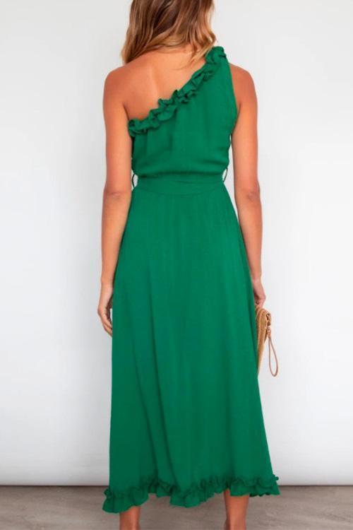 MYKONOS – One Shoulder Swing Dress – 5163
