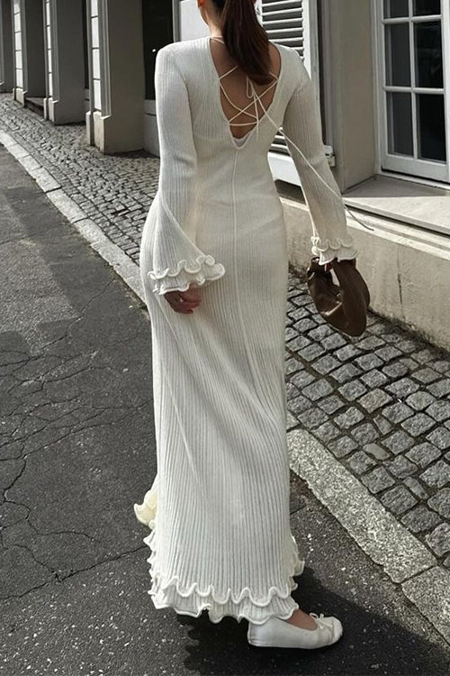 MARSEILLE – Bell Sleeve Maxi Dress – 4784