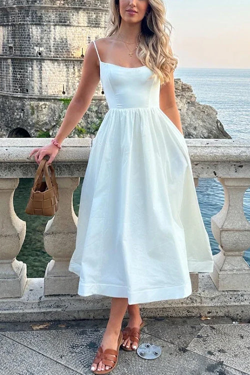 DUBROVNIK – Spaghetti Strap Midi Dress – 4286